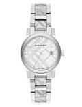 Burberry The City White Dial Silver Steel Strap Watch for Women - BU9144
