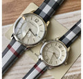 Burberry The Classic Horseferry Silver Dial Black Leather Strap Watch for Men - BU10002