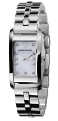 Emporio Armani Donna Mother Of Pearl White Dial Silver Steel Strap Watch for Women - AR3167