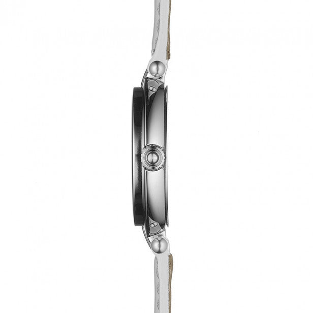 Tissot T Trend Flamingo Valentines Mother of Pearl White Dial White Leather Strap Watch For Women - T094.210.16.111.01
