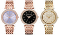 Michael Kors Darci Purple Dial Rose Gold Steel Strap Watch for Women - MK3400