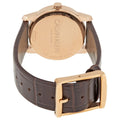 Calvin Klein City White & Gold Dial Brown Leather Strap Watch For Women - K2G23620