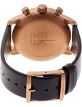Calvin Klein City Chronograph Black Dial Black Leather Strap Watch for Men - K2G17TC1