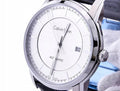 Calvin Klein Infinity Silver Dial Black Leather Strap Watch for Men - K5S341C6