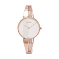 Calvin Klein Drift White Dial Rose Gold Steel Strap Watch for Women - K6S2N616