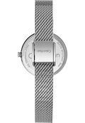 Calvin Klein Authentic Black Dial Silver Mesh Bracelet Watch for Women - K8G23121