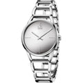 Calvin Klein Class White Dial Silver Steel Strap Watch for Women - K6R23126