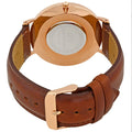 Daniel Wellington Classic St Mawes White Dial Brown Leather Strap Watch For Men - DW00100006