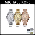 Michael Kors Byrn Quartz Gold Dial Gold Steel Strap Watch For Women - MK6134