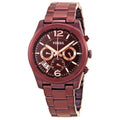 Fossil Perfect Boyfriend Multifunction Maroon Dial Maroon Steel Strap Watch for Women - ES4110