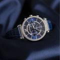 Swarovski Passage Chrono Crystal Blue Dial Blue Leather Strap Watch for Women - 5580342