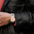Citizen Tsuyosa Automatic Salmon Orange Dial Silver Steel Strap Watch For Men - NJ0159-86Z