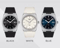 Tissot PRX Black Dial Black Rubber Strap Watch For Men - T137.410.17.051.00