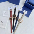 Swarovski Crystalline Aura Black Dial Black Leather Strap Watch for Women - 5558634