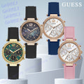 Guess Solstice Diamonds White Dial Pink Rubber Strap Watch For Women - GW0113L4