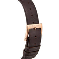 Calvin Klein Minimal White Dial Brown Leather Strap Watch for Women - K3M226G6