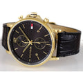 Tommy Hilfiger Daniel Black Dial Black Leather Strap Watch for Men - 1710417