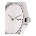 Calvin Klein Rebel White Dial White Leather Strap Watch for Women - K8P231L6