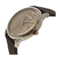 Emporio Armani Luigi Analog Brown Dial Black Leather Strap Watch For Men - AR11156