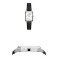 Emporio Armani Gioia Analog Mother of Pearl Dial Black Leather Strap Watch For Women - AR11148