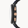 Fossil Machine Chronograph Black Dial Two Tone Steel Strap Watch for Men - FS5164
