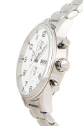 Hugo Boss Aeroliner Chronograph White Dial Silver Steel Strap Watch for Men - 1513182