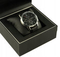 Hugo Boss Navigator Black Dial Black Leather Strap Watch for Men - 1513535