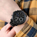 Tommy Hilfiger London Chronograph Black Dial Black Steel Strap Watch for Men - 1791529
