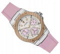 Guess Zena Quartz White Dial Pink Rubber Strap Watch For Women - W1094L4