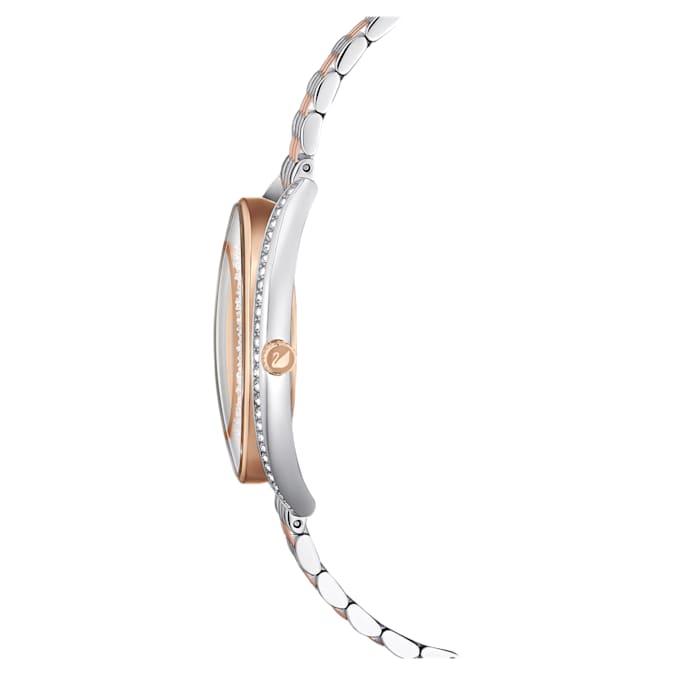 Swarovski Crystalline Aura White Dial Two Tone Mesh Strap Watch for Women - 5644075