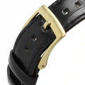 Michael Kors Parker Chronograph Black Dial Black Leather Strap Watch For Women - MK6984