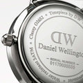 Daniel Wellington Classy Bristol White Dial Brown Leather Strap Watch For Women - DW00100070