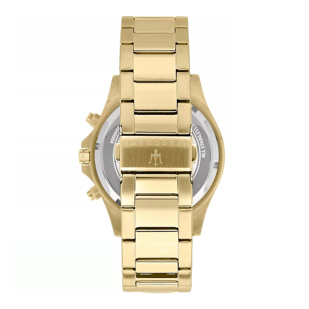 Maserati SFIDA Quartz Yellow Dial Gold Strap Watch For Men - R8873640005
