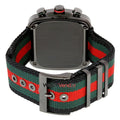 Gucci Coupe Chronograph Quartz Black Two Tone NATO Strap Watch For Men - YA131202