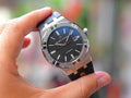 Maurice Lacroix Aikon Automatic Chronograph Black Dial Black Leather Strap Watch for Men - AI1808-SS000-330-2