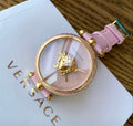 Versace Palazzo Empire Pink Dial Pink Leather Strap Watch for Women - VCO030017