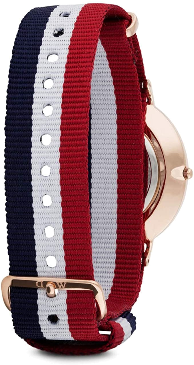 Daniel Wellington Classic Cambridge White Dial Two Tone NATO Strap Watch For Men - DW00100003