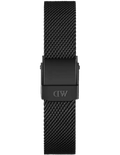 Daniel Wellington Petite Ashfield Black Dial Black Mesh Strap Watch For Women - DW00100245