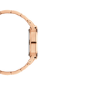 Daniel Wellington Iconic Link Analog Black Dial Rose Gold Steel Strap Watch For Women - DW00100214