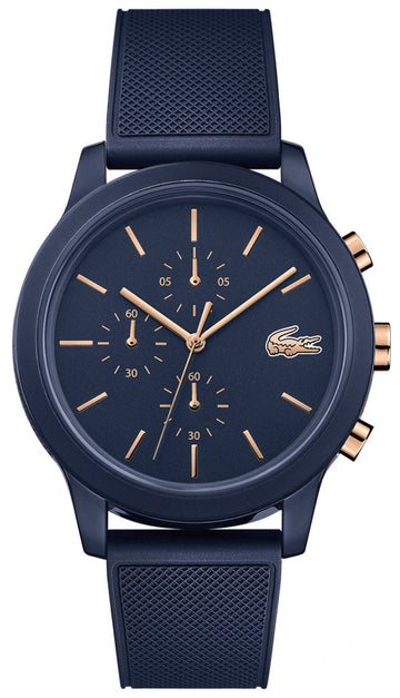 Lacoste 12.12 Blue Dial Blue Silicon Strap Watch for Men - 2011013