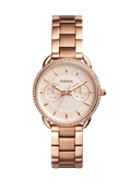 Fossil Tailor Rose Gold Dial Rose Gold Steel Strap Watch for Women - ES4264