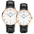 Daniel Wellington Dapper Reading White Dial Black Leather Strap Watch For Men - DW00100107