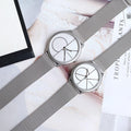 Calvin Klein Minimal White Dial Silver Mesh Bracelet Watch for Women - K3M5215X