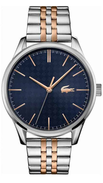 Lacoste Vienna Blue Dial Two Tone Steel Strap Watch for Men - 2011048