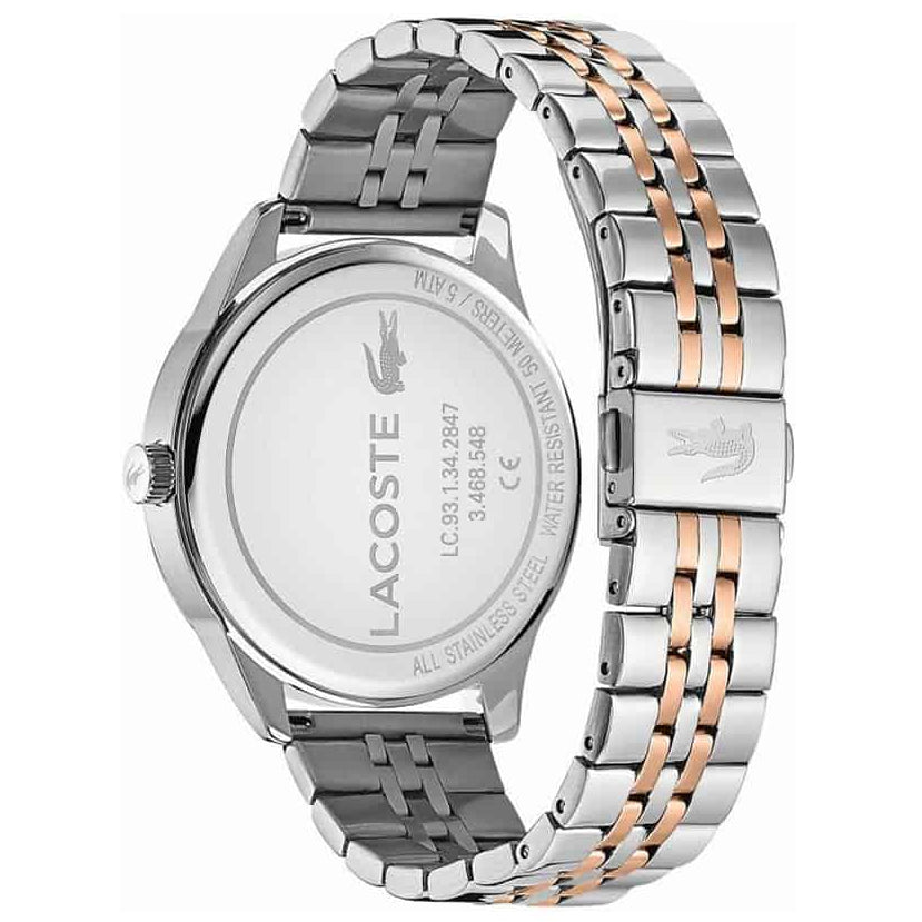 Lacoste Vienna Blue Dial Two Tone Steel Strap Watch for Men - 2011048