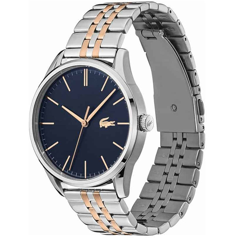 Lacoste Vienna Blue Dial Two Tone Steel Strap Watch for Men - 2011048