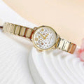 Michael Kors Portia Quartz White Dial Gold Steel Strap Watch for Women - MK3840