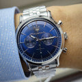 Maserati Epoca Chronograph Blue Dial Silver Steel Strap Watch For Men - R8873618024