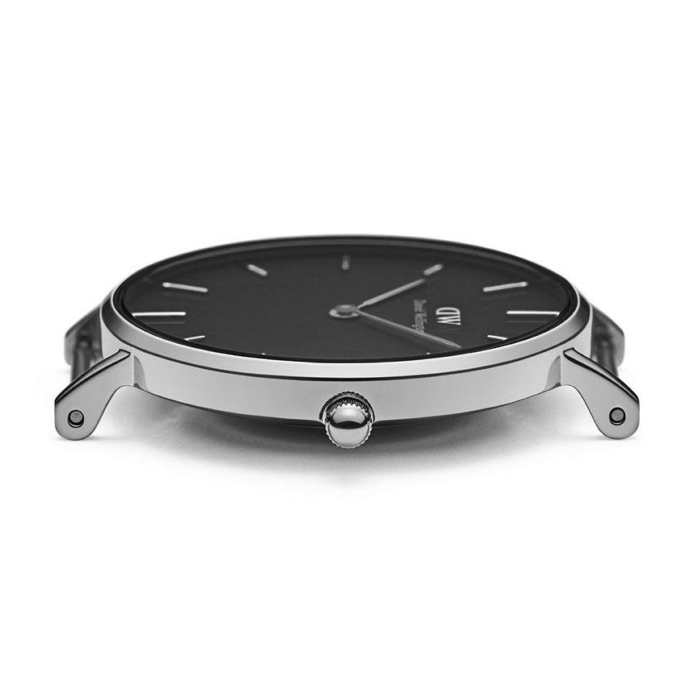 Daniel Wellington Classic Petite St Mawes Black Dial Brown Leather Strap Watch For Women - DW00100181