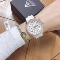Guess Sport White Dial White Rubber Strap Watch For Women - W0616L1